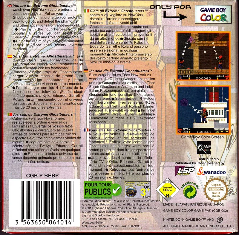 Extreme Ghostbusters box back
