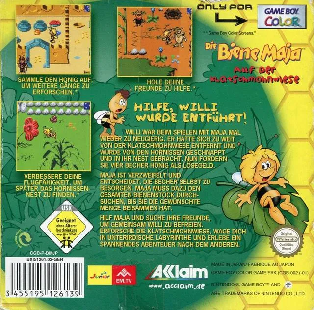 Maya the Bee: Garden Adventures box back