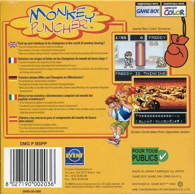 Monkey Puncher box back