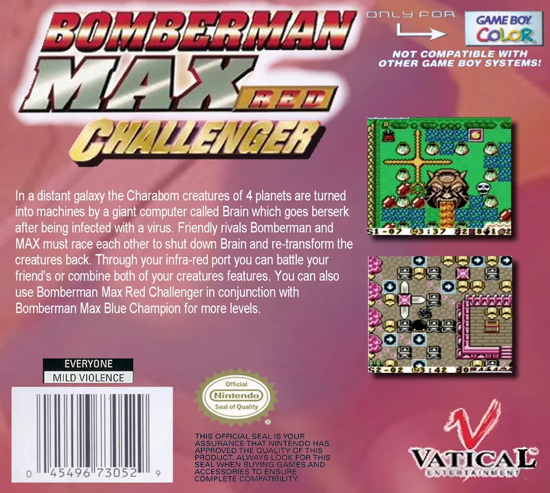 Bomberman Max: Red Challenger box back