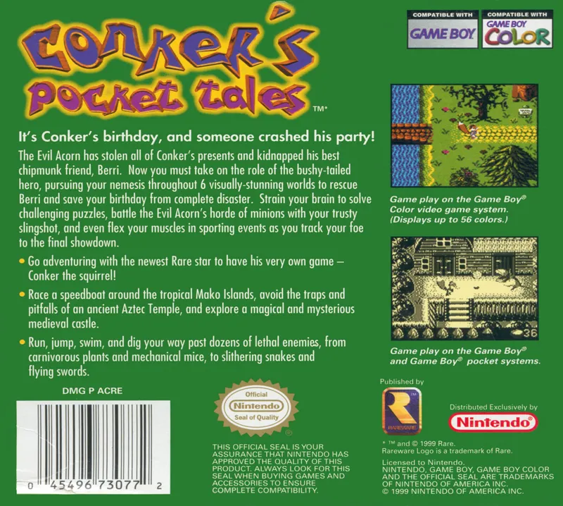 Conker's Pocket Tales box back