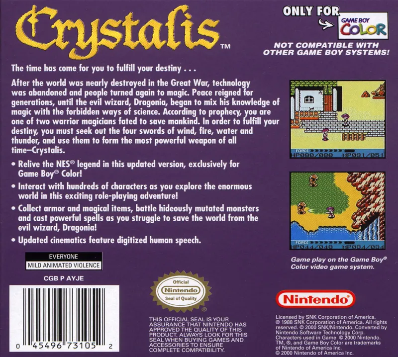 Crystalis box back