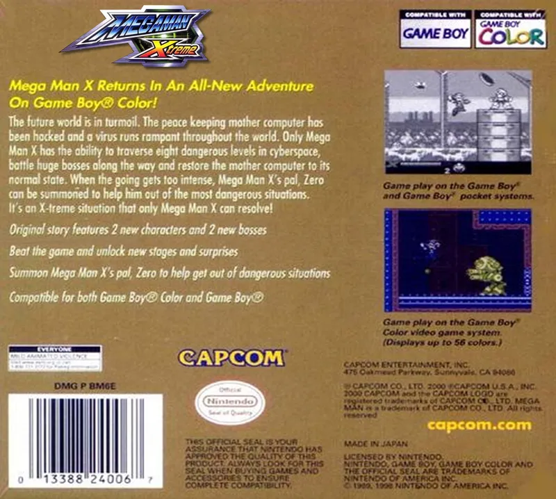Mega Man Xtreme box back