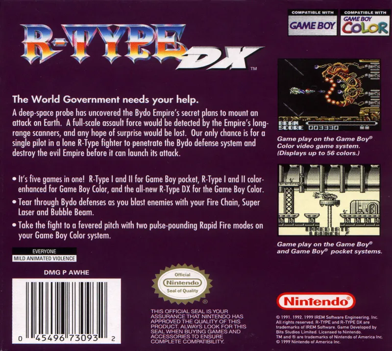 R-Type DX box back