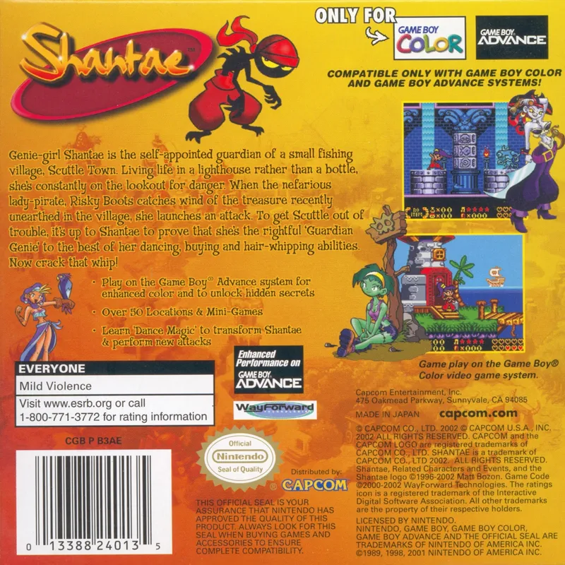 Shantae box back