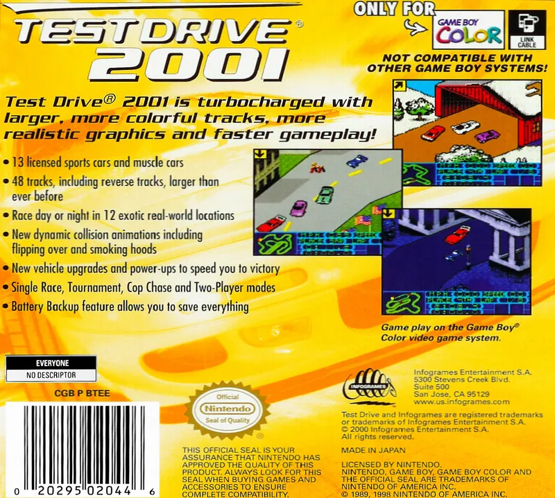 Test Drive 2001 box back