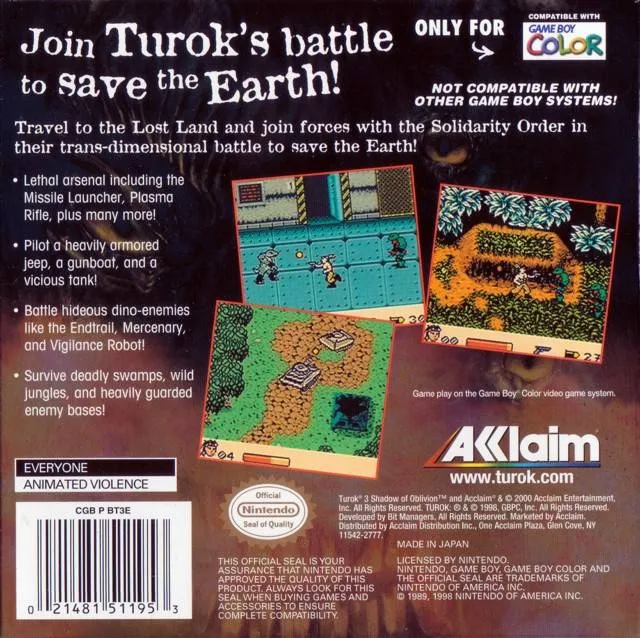 Turok 3: Shadow of Oblivion box back