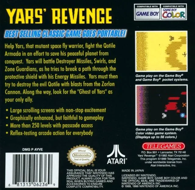 Yars' Revenge box back