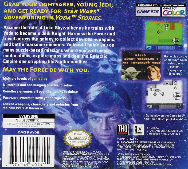 Star Wars: Yoda Stories box back