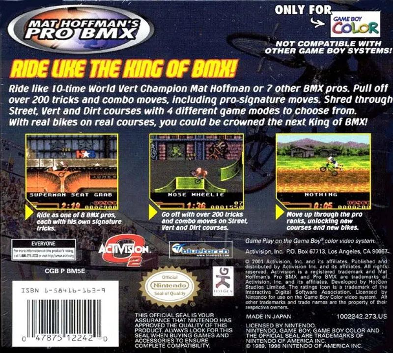 Mat Hoffman's Pro BMX box back