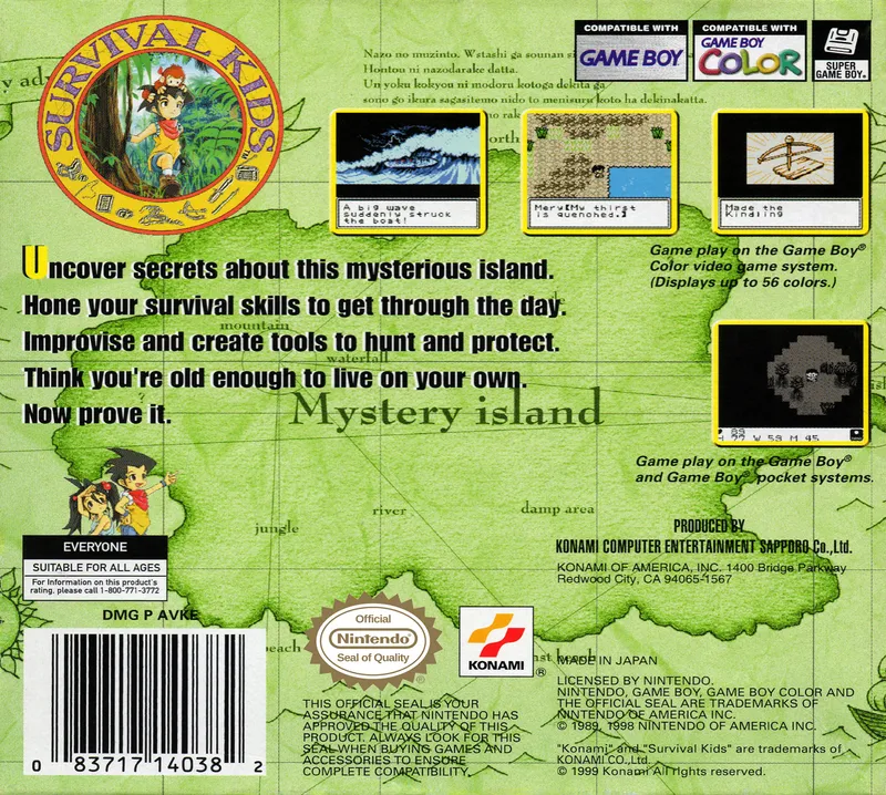 Survival Kids box back