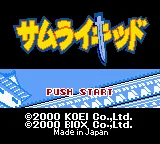 Samurai Kid title screen