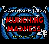 Tasmanian Devil - Munching Madness (Europe) (En,Fr,De,Es,It) (GB Compatible) title screen