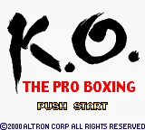 K.O. - The Pro Boxing title screen