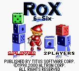 Rox (USA, Europe) (GB Compatible) title screen