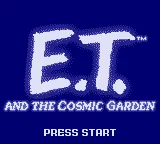 E.T. - The Extra-Terrestrial and the Cosmic Garden title screen