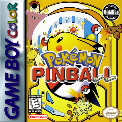 Pokemon Pinball (Europe) (En,Fr,De,Es,It) (Rumble Version) (SGB Enhanced) (GB Compatible) cover art for Nintendo Game Boy Color