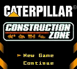 Caterpillar Construction Zone (USA, Europe) (GB Compatible) title screen