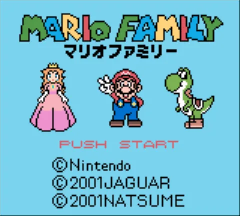 Jaguar Mishin Sashi Senyou Soft - Mario Family title screen