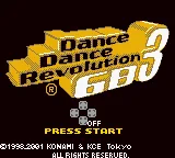 Dance Dance Revolution GB 3 title screen