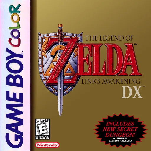 Legend of Zelda, The - Link's Awakening DX (USA, Europe) (Rev 2) (SGB Enhanced) (GB Compatible) cover art for Nintendo Game Boy Color