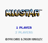 Klustar (Europe) (En,Fr,De,Es,It) (GB Compatible) title screen