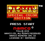 Pac-Man - Special Colour Edition (Europe) (SGB Enhanced) (GB Compatible) title screen
