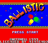 Ballistic (USA) (GB Compatible) title screen