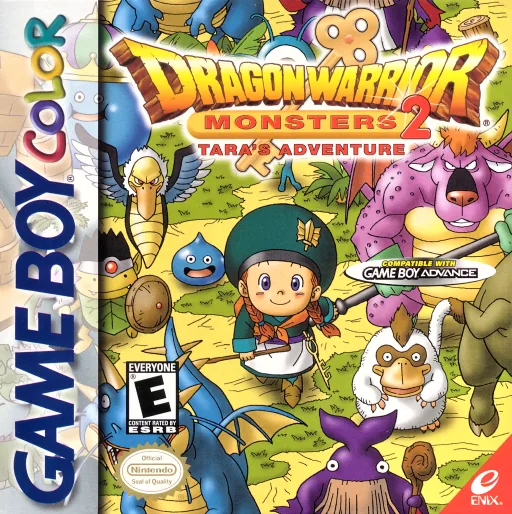 Dragon Warrior Monsters 2 - Tara's Adventure (USA) (SGB Enhanced) (GB Compatible) cover art for Nintendo Game Boy Color