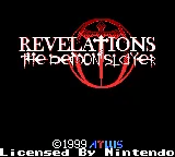 Revelations - The Demon Slayer (USA) (SGB Enhanced) (GB Compatible) title screen