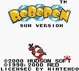 Robopon - Sun Version (USA) (SGB Enhanced) (GB Compatible) title screen