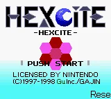 Hexcite - The Shapes of Victory (USA, Europe) (SGB Enhanced) (GB Compatible) title screen