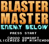 Blaster Master - Enemy Below (USA, Europe) (SGB Enhanced) (GB Compatible) title screen