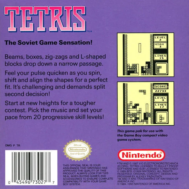 Tetris box back