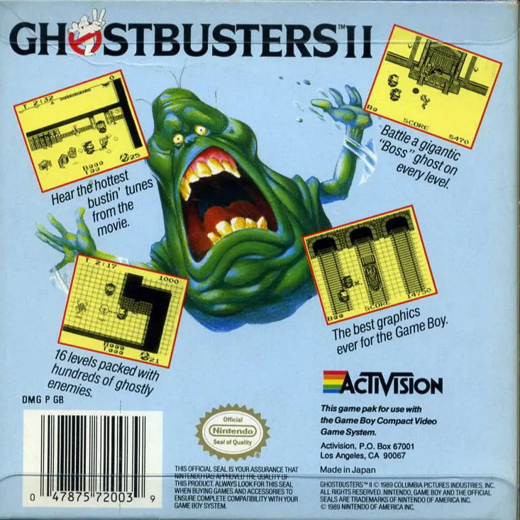 Ghostbusters II box back
