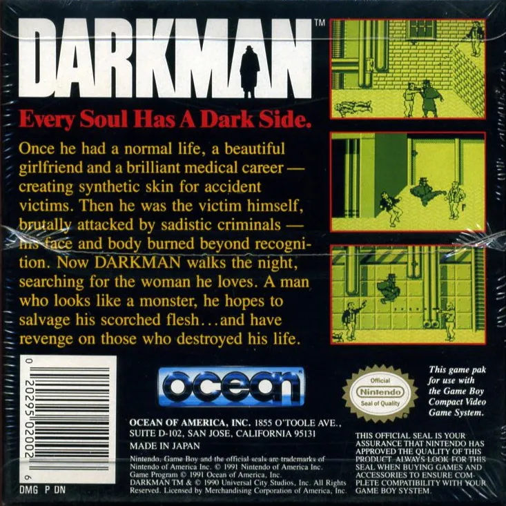 Darkman box back