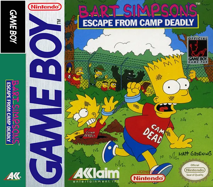 Bart Simpson's Escape from Camp Deadly box art