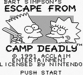 Bart Simpson's Escape from Camp Deadly screenshot