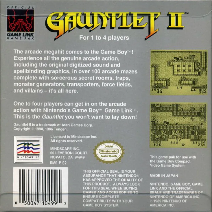 Gauntlet II box back