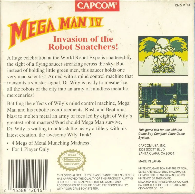 Mega Man IV box back