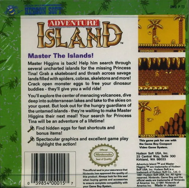 Adventure Island box back