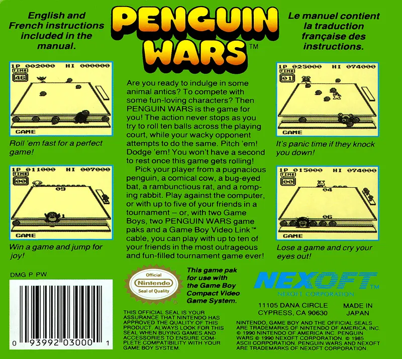 Penguin Wars box back