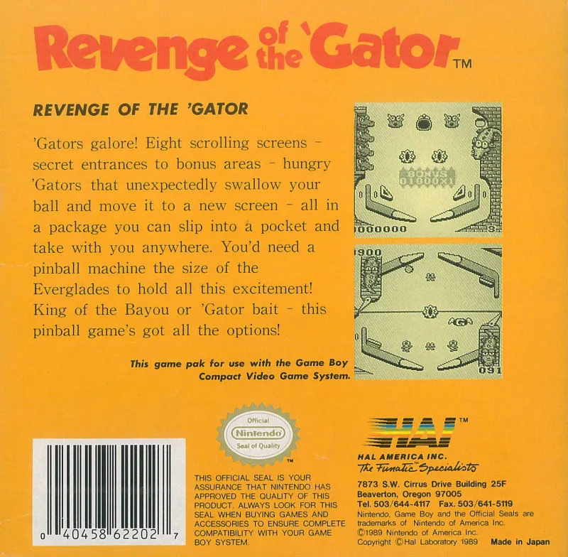 Revenge of the 'Gator box back