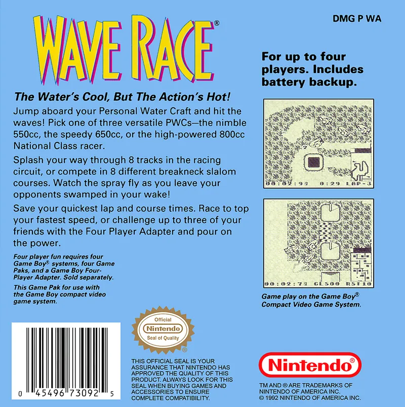 Wave Race box back