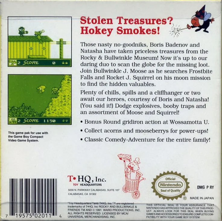 The Adventures of Rocky and Bullwinkle and Friends box back