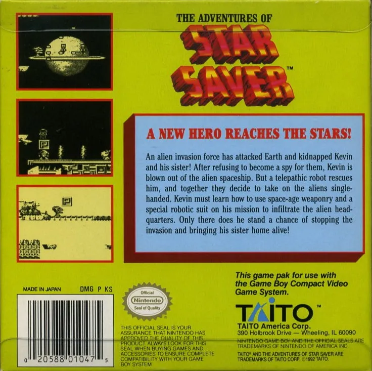 The Adventures of Star Saver box back