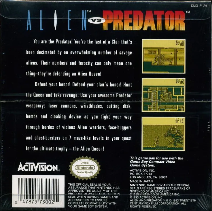 Alien vs. Predator: The Last of His Clan box back