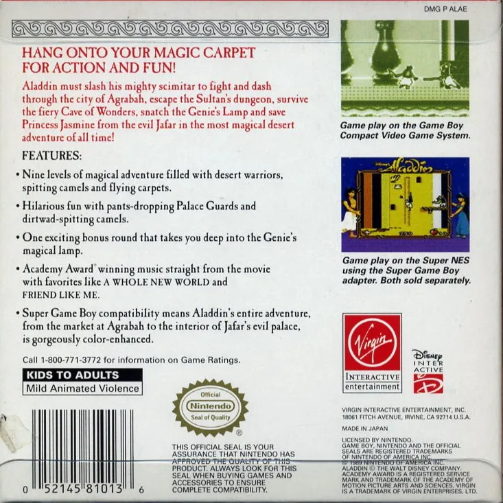 Aladdin box back