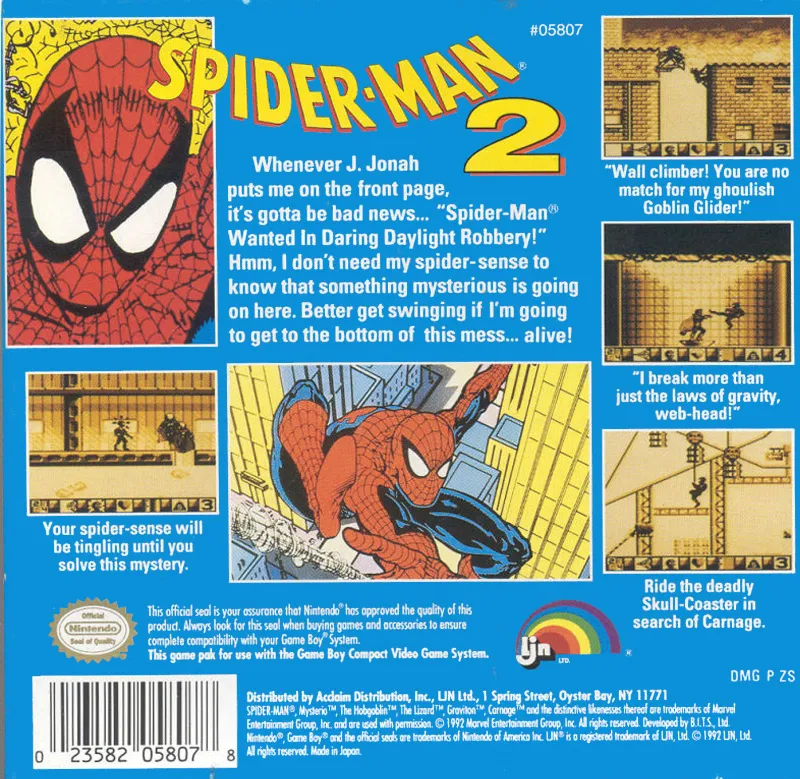 The Amazing Spider-Man 2 box back