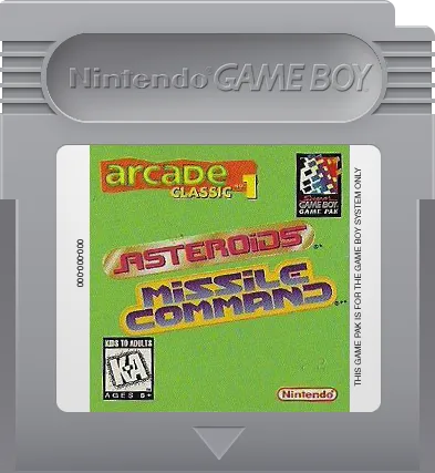 Arcade Classic 1: Asteroids / Missile Command cart